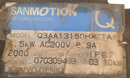 Sanyo Denki Servomotor Q3AA13150HXZTA S/N 070309469
